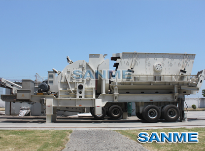 輪胎式移動反擊制砂機